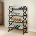 Rangement à chaussures élégant à 4 niveaux