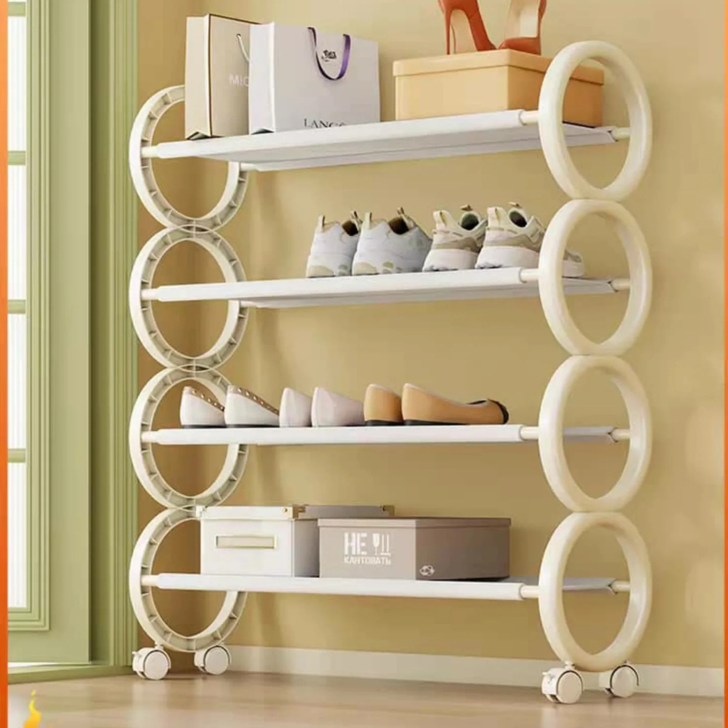 Rangement à chaussures élégant à 4 niveaux