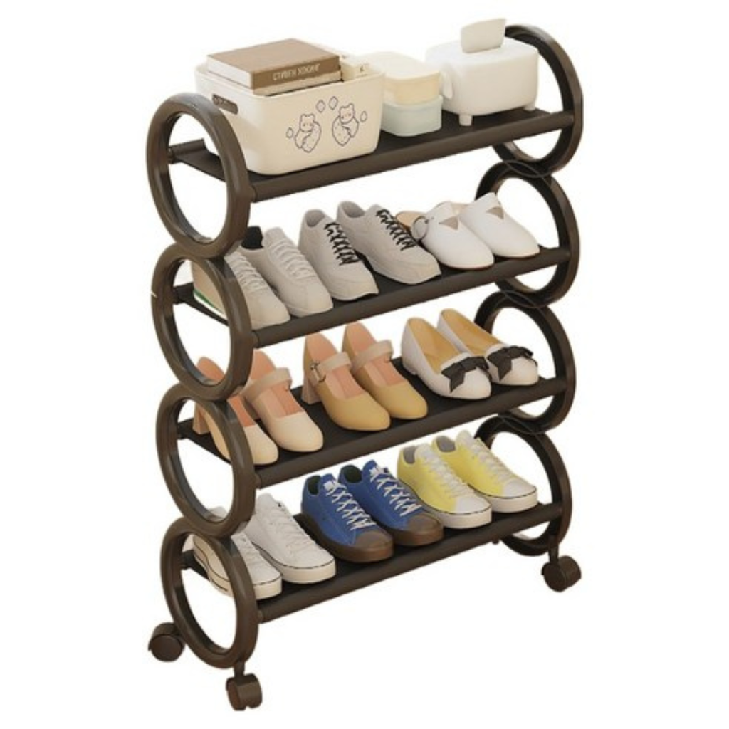 Rangement à chaussures élégant à 4 niveaux