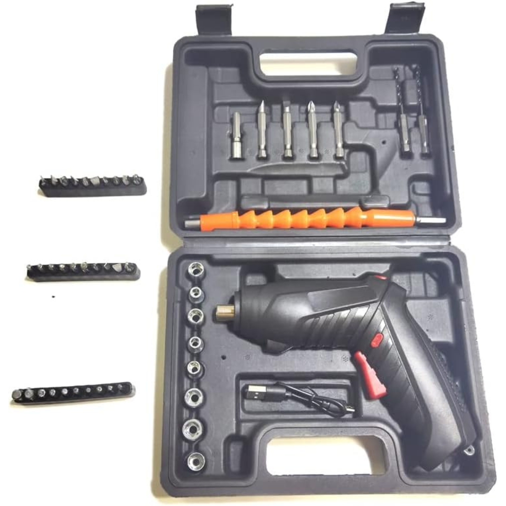 Tournevis Électrique Sans Fil avec Coffret 45 Pièces