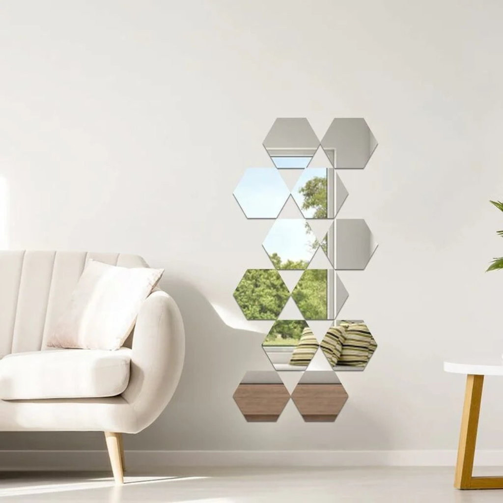 Sticker mural miroir 12PCS