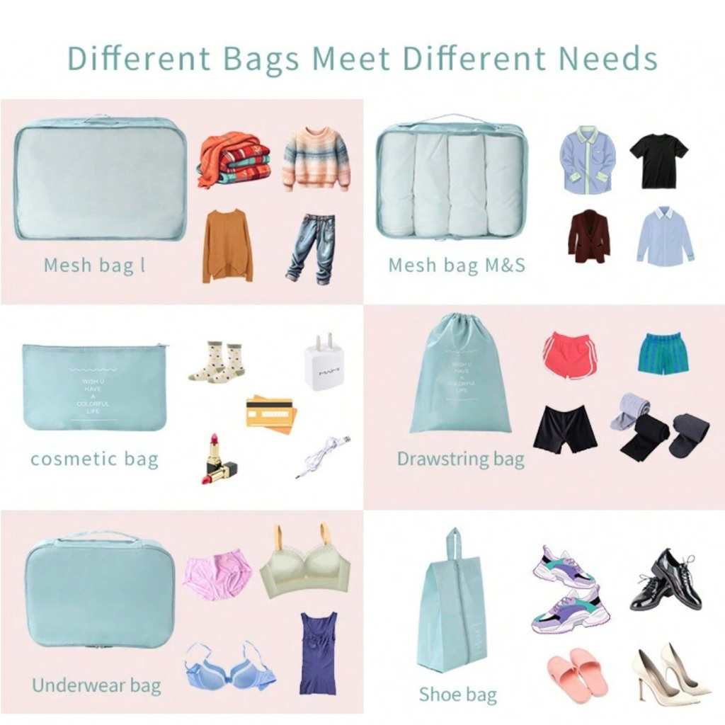 Organisateur De Voyage 7 Pièces