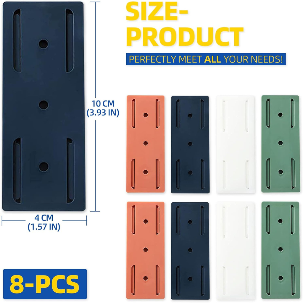 Support Adhésif Multifonction – Lot de 8 Pièces