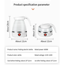 Bouilloire électrique pliable en silicone