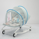 Transat Bébé à Bascule 3-en-1 avec Roues et Moustiquaire