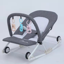 Transat Bébé à Bascule 3-en-1 avec Roues et Moustiquaire